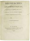 MEDICINE/SCIENCE  GAUSS, KARL FRIEDRICH. Recherches Arithmétiques . . . Traduites par A.-C.-M. Poullet-Delisle.  1807